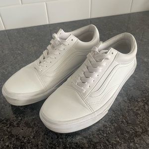 Vans white leather sneakers